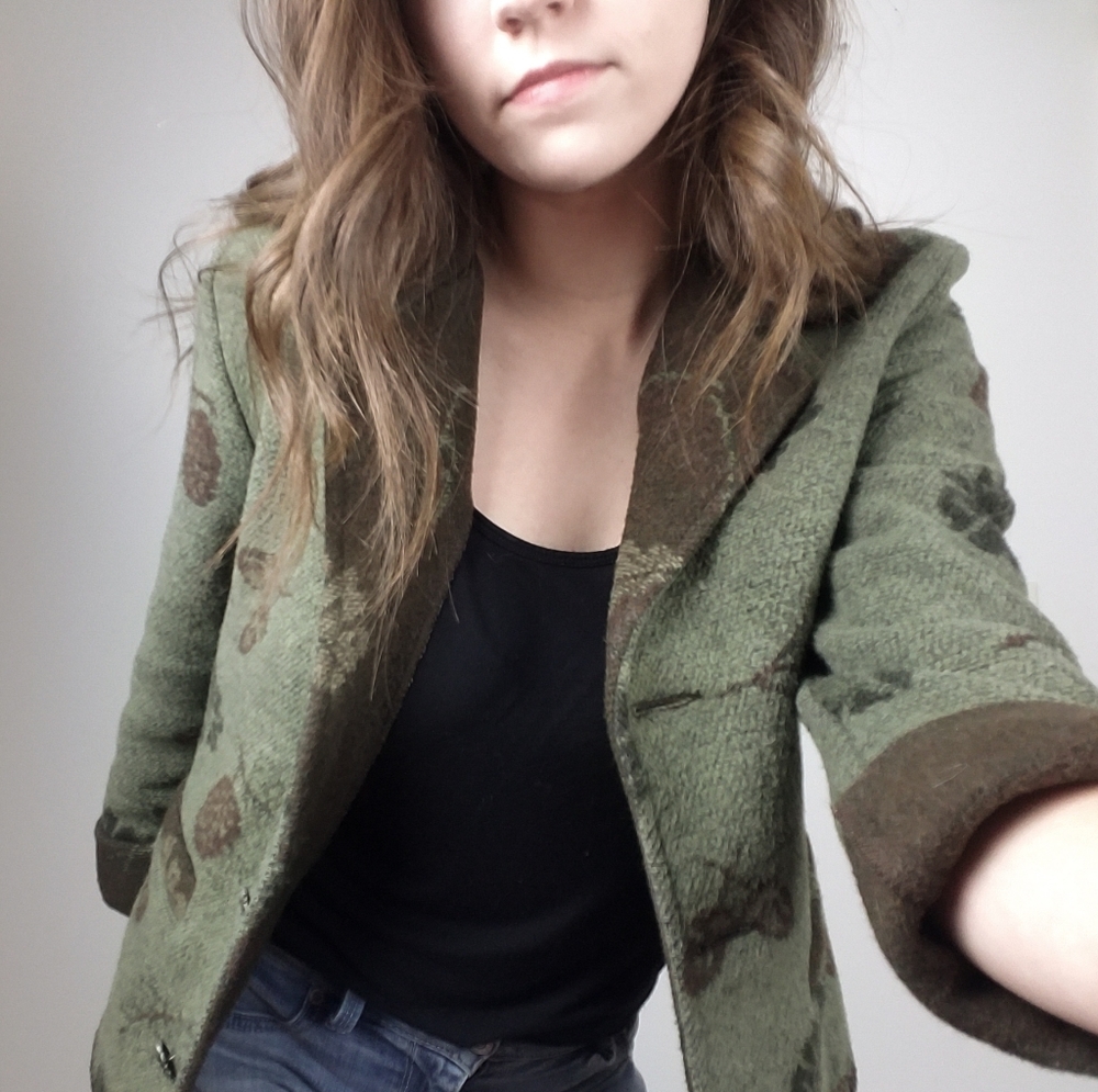 Wooded River Vintage Southwestern collared jacket